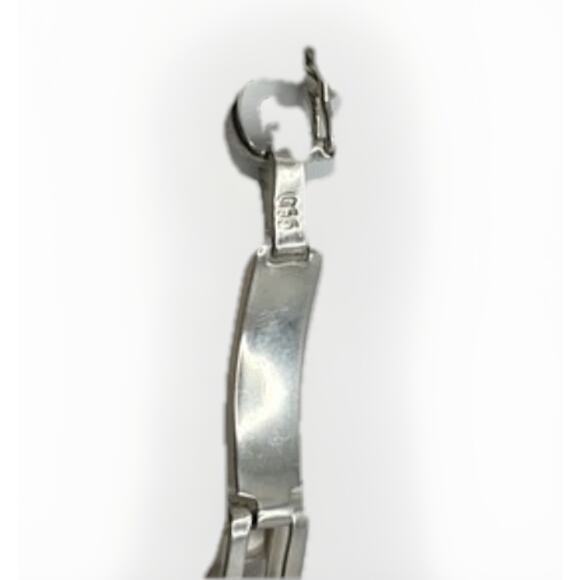 Designer Peruvian Sterling Silver 950 and 18K Gold Inlay Bracelet - 7.5” - Picture 6 of 9